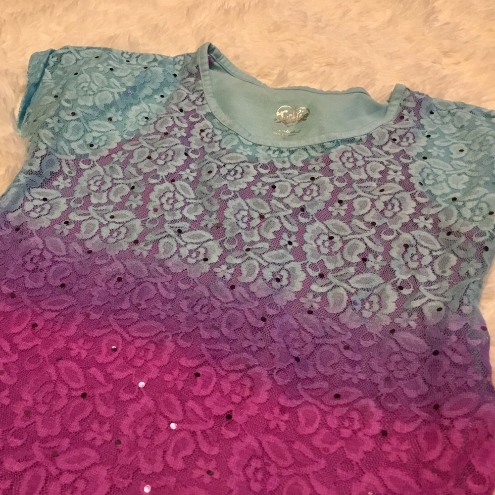 Justice Ombré Lace T-Shirt